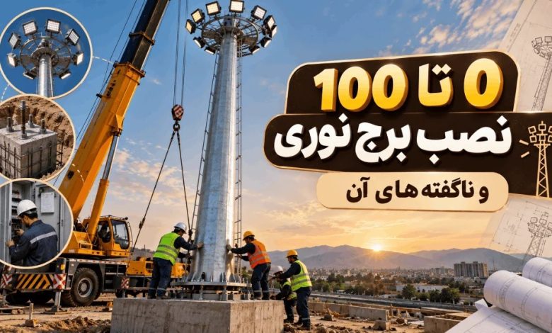 آموزش نصب برج نوری